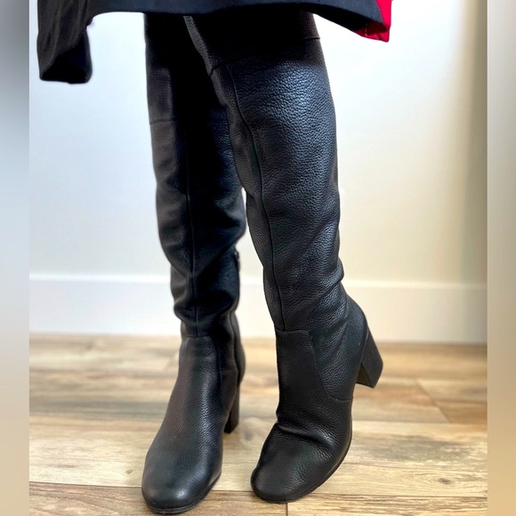 Via Spiga over the knee boots leather black boot - Picture 3 of 13